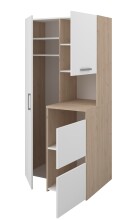 Mehrzweckschrank-Set >Laundry 2< (3-teilig) Eiche Dekor / Weiss - 204x184x67 (BxHxT)