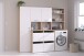 Mehrzweckschrank-Set >Laundry 3< (3-teilig) Weiss / Eiche Dekor - 204x184x67cm (BxHxT)