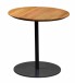 Beistelltisch >Lea< in schwarz + Wildeiche, Metall + Massivholz - 49x50cm (HxD)