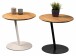 Beistelltisch >Lea< in schwarz + Wildeiche, Metall + Massivholz - 49x50cm (HxD)