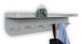 Garderobenleiste >Jil 1< 6 Haken, 1 Ablage, grau, Metall - 70x15x12cm (BxHxT)