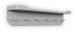 Garderobenleiste >Jil 1< 6 Haken, 1 Ablage, grau, Metall - 70x15x12cm (BxHxT)