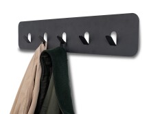 Garderobenleiste >Tilly 2< 5 Haken, anhrazit, Metall - 50x10x3cm (BxHxT)