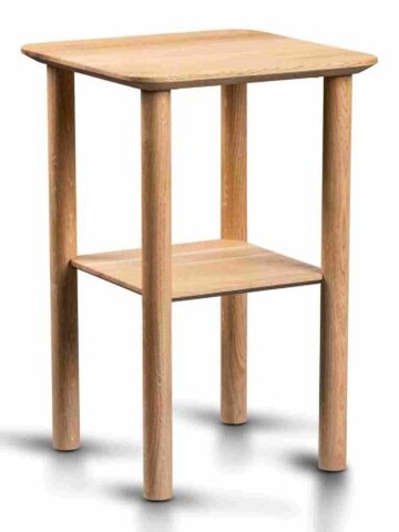 Beistelltisch >Dill 2< in Wildeiche , Massivholz - 40x60x40cm (BxHxT)