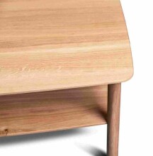 Couchtisch >Dill 2< in Wildeiche, Massivholz - 100x45x60cm (BxHxT)