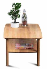 Couchtisch >Dill 2< in Wildeiche, Massivholz - 100x45x60cm (BxHxT)