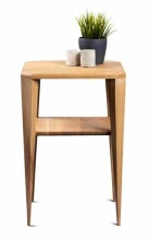 Beistelltisch >Bell 1< in Wildeiche, Massivholz -...