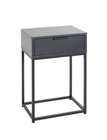 Konsolentisch >52883< in anthrazit, schwarz - 40x60x28cm (BxHxT)