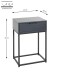 Konsolentisch >52883< in anthrazit, schwarz - 40x60x28cm (BxHxT)