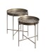 Beistelltisch >55223< (2er Set) in kupfer, Metall - 49x42cm (HxD)