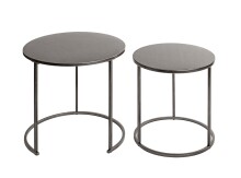 Beistelltisch >55888< (2er Set) in anthrazit, Metall - 43x40cm (HxD)