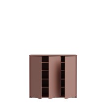 Schuhkommode >ALICE SPRINGS< 8 Böden, push to open, in Terrakotta - 109,2x99,1x34,9cm (BxHxT)