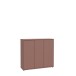 Schuhkommode >ALICE SPRINGS< 8 Böden, push to open, in Terrakotta - 109,2x99,1x34,9cm (BxHxT)