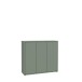 Schuhkommode >ALICE SPRINGS< 8 Böden, push to open, in Salbei - 109,2x99,1x34,9cm (BxHxT)