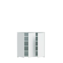 Schuhkommode >ALICE SPRINGS< 8 Böden, push to open, in Secret grey - 109,2x99,1x34,9cm (BxHxT)