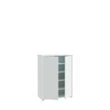 Schuhkommode >ALICE SPRINGS< 4 Böden, push to open, Secret grey - 74,5x99,1x34,9cm (BxHxT)
