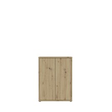 Schuhkommode >ALICE SPRINGS< 4 Böden, push to open, Artisan Eiche Dekor - 74,5x99,1x34,9cm (BxHxT)