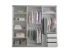 Schwebetürenschrank >Carano< Weiß / Spiegel, VOLLAUSSTATTUNG mit Spiegeltür, Schubladen und Einlegeböden - 215x204x63cm (BxHxT)