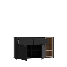 Sideboard >BREATHTAKER< 2 Türen, 2 Schübe, Cabezone + Artisan Eiche - 160x83,1x41,3cm (BxHx)