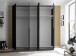 Drehtürenschrank >Kevo< 3 Böden, 3 Stangen, Graphit, Holzwerkstoff - 225x225x52 (BxHxT)