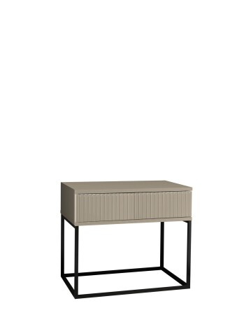 Nachtkommode >Marle< große Schublade, Farbe Kaschmir, Holzwerkstoff - 60x51,7x38,5 (BxHxT)