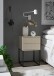 Nachtkommode >Marle< 2 Schubladen, Farbe Kaschmir, Holzwerkstoff - 40x65x38,5cm (BxHxT)