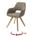 Drehstuhl >ASELLA< in cappuccino, Stoffmix Fantasy/ Arizona - 56x86x64cm (BxHxT)