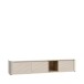 Lowboard >BREATHTAKER< 3 Klappen, 4 Fächer, Eiche Dekor/ Sandfarbig - 215x41,5x41,3cm (BxHxT)