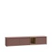 Lowboard >BREATHTAKER< 3 Klappen, terrakottafarbig / Eiche Dekor - 215x41,5x41,3 (BxHxT)
