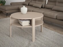 Couchtisch >BREATHTAKER< rund, 4 Fächer,...