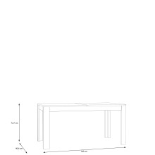 Kulissen-Esstisch >BREATHTAKER< ausziehbar 206,6cm, Cabezone Eiche Dekor - 160/206,6x72,7x90,4 (BxHxT)