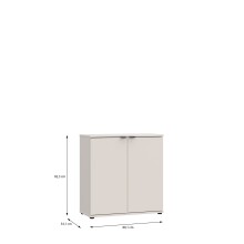 Kommode >GANYMEDE< 2 Türen, 1 Boden, in sandfarbig - 80,1x82,3x34,1cm (BxHxT)