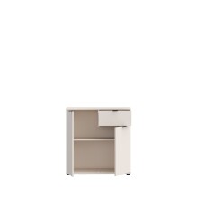 Kommode >GANYMEDE< 2 Türen, 1 Schublade, in sandfarbig - 80,1x82,3x34,1cm (BxHxT)
