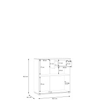 Kommode >GANYMEDE< 2 Türen, 1 Schublade, in terrakottafarbig - 80,1x82,3x34,1cm (BxHxT)