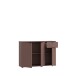 Sideboard >GANYMEDE< 3 Türen, 1 Schublade, in terrakottafarbig - 119,8x82,3x34,1cm (BxHxT)