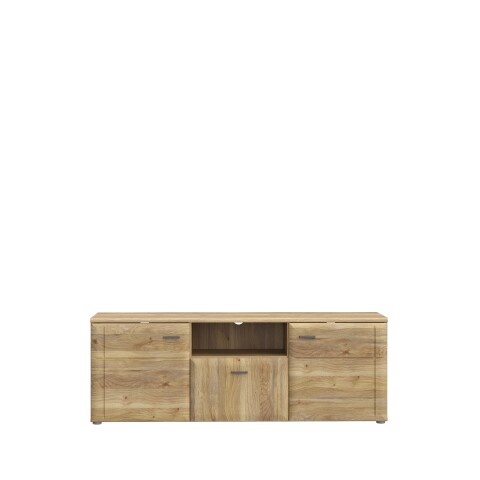 Lowboard >AKINORI< 2 Türen, 1 Schublade, Mauvella Eiche Dekor - 149,8x53,7x41,8cm (BxHxT)