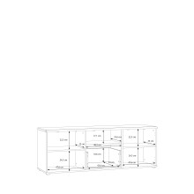 Lowboard >AKINORI< 2 Türen, 1 Schublade, Mauvella Eiche Dekor - 149,8x53,7x41,8cm (BxHxT)