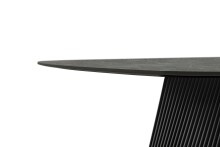 Esstisch >TOBELO< Designergestell, anthrazit marmoriert, Keramik - 180x76x90cm (BxHxT)