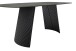 Esstisch >TOBELO< Designergestell, anthrazit marmoriert, Keramik - 180x76x90cm (BxHxT)