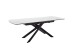Kulissen-Esstisch >VANINO< ausziehbar 230cm, weiß marmoriert, Keramik - 180/230x76x90cm (BxHxT)