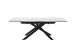 Kulissen-Esstisch >VANINO< ausziehbar 230cm, weiß marmoriert, Keramik - 180/230x76x90cm (BxHxT)