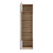 Vitrine >ATTENTION< 5 Böden, Riviera Eiche Dekor / Weiß Gloss - 60,2x210x34,3cm (BxHxT)