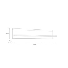Wandboard >ATTENTION< in Riviera Eiche / Weiß Gloss - 140x29x24cm (BxHxT)