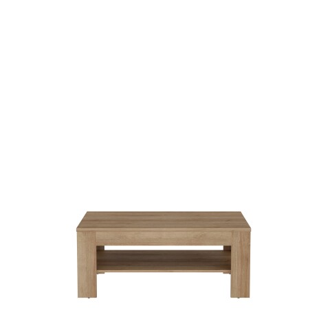 Couchtisch >ATTENTION< 1 Ablageboden, Riviera Eiche Dekor - 110x45,5x60cm (BxHxT)