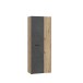 Mehrzweckschrank >NET306< Inneneinteilung, Betonoptik / Artisan Eiche - 68,7x181,1x36,5 (BxHxT)