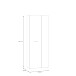 Mehrzweckschrank >NET306< Inneneinteilung, Betonoptik / Artisan Eiche - 68,7x181,1x36,5 (BxHxT)