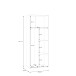 Mehrzweckschrank >NET306< Inneneinteilung, schwarz - 68,7x181,1x36,5cm (BxHxT)