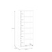 Schuhschrank >NET306< 5 Böden, Old – Wood / Betonoptik - 68,7x181,1x36,5cm (BxHxT)