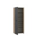 Schuhschrank >NET306< 5 Böden, Betonoptik / Artisan Eiche - 68,7x181,1x36,5cm (BxHxT)