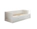 Funktionsbett >Lepini< Liegefläche 90/180x200cm, Schübe, Weiß Dekor - 204x67x97cm (BxHxT)